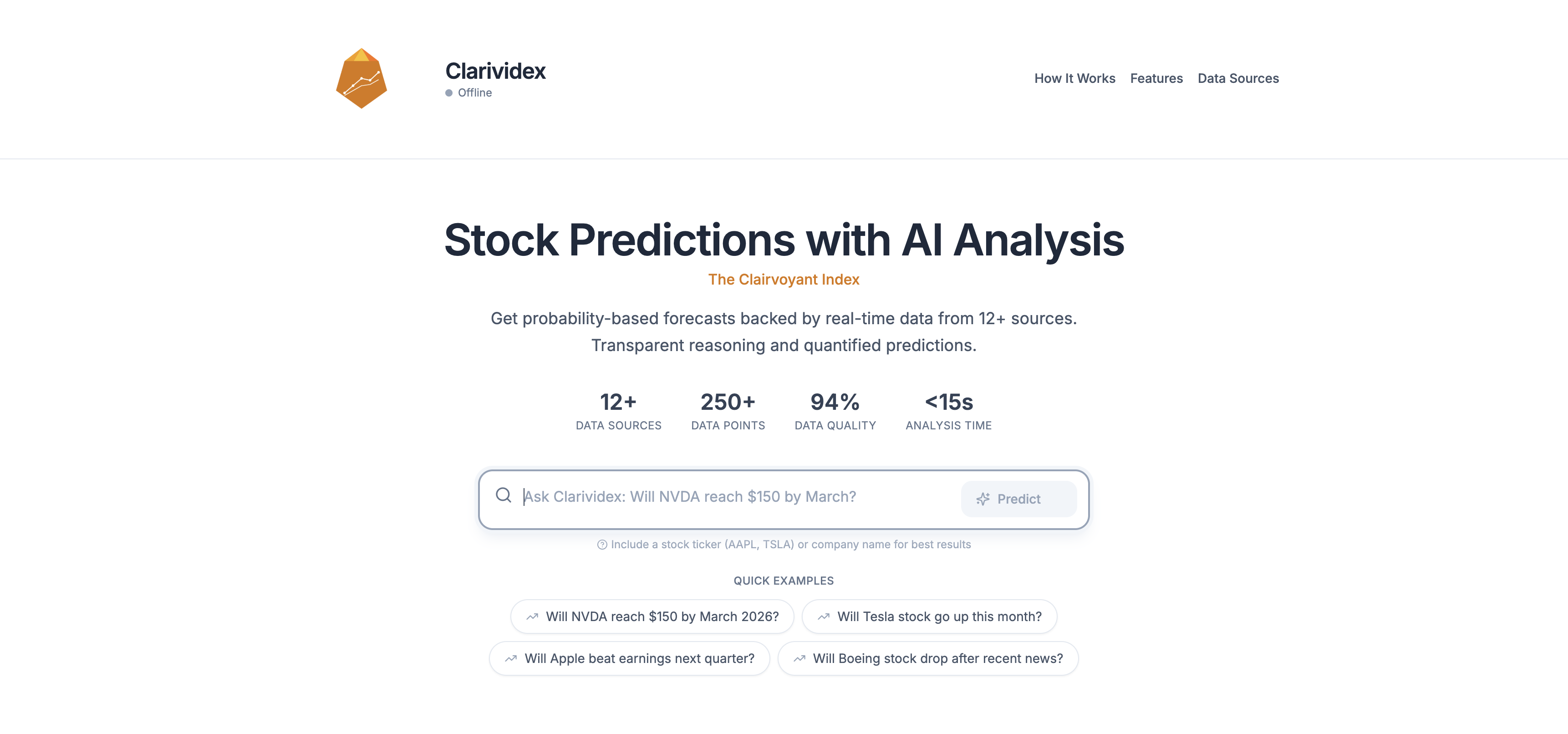 Clarividex – AI Market Prediction Engine